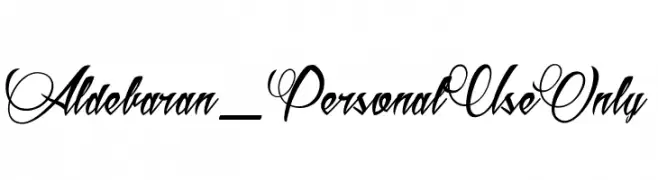 Aldebaran_PersonalUseOnly  免费字体下载