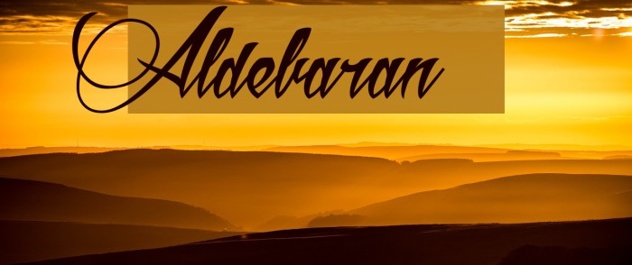 Aldebaran Font examples