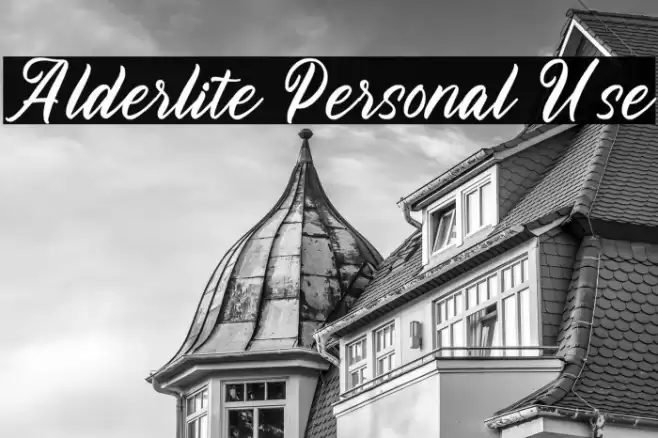 Alderlite Personal Use Caratteri examples