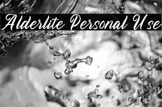 Alderlite Personal Use Caratteri examples