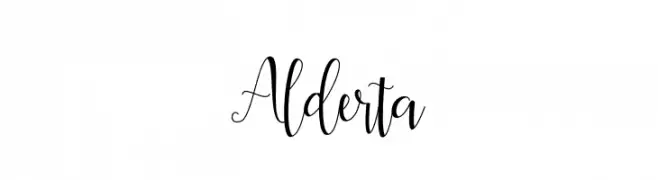 Alderta  フリーフォントのダウンロード