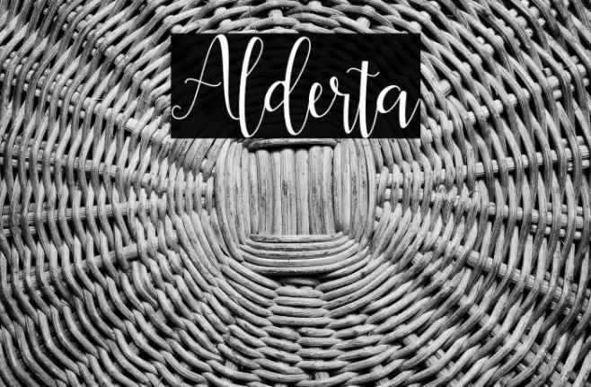 Alderta Font examples