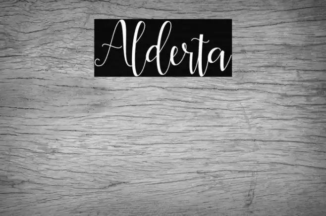Alderta Font examples