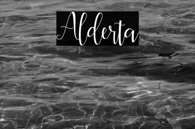 Alderta Font examples