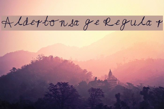Aldertonsage Regular Font examples