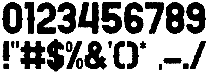 AldivaroRoughDemo-Rough Font OTHER CHARS