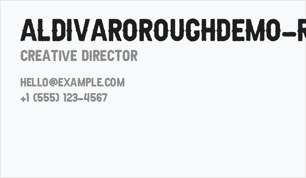 AldivaroRoughDemo-Rough Business Card