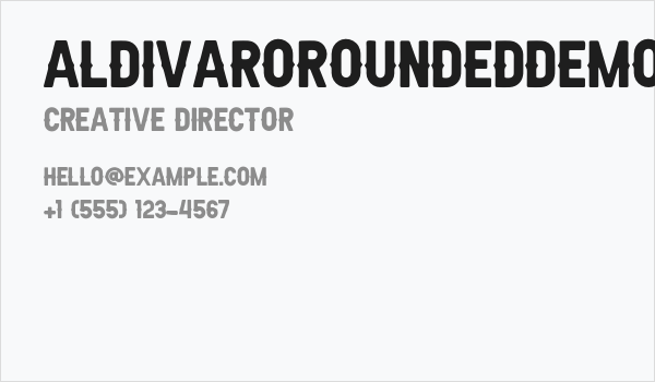 AldivaroRoundedDemo-Rounded Business Card