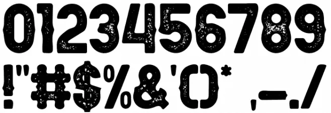AldivaroStampDemo-Stamp Font OTHER CHARS