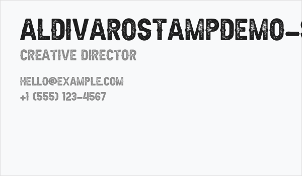 AldivaroStampDemo-Stamp Business Card