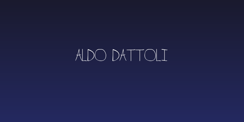 Aldo Dattoli Social Header