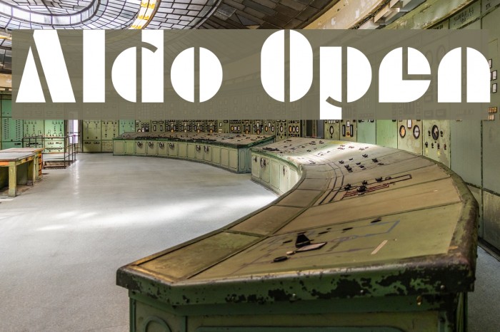 Aldo Open Caratteri examples