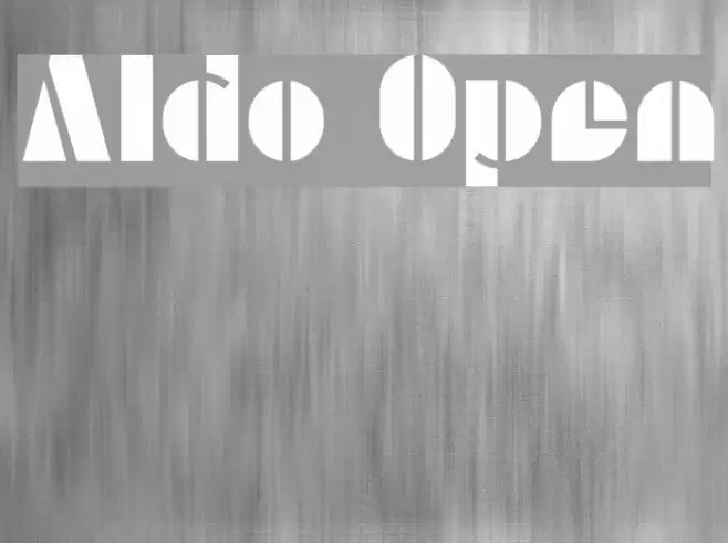 Aldo Open Font examples
