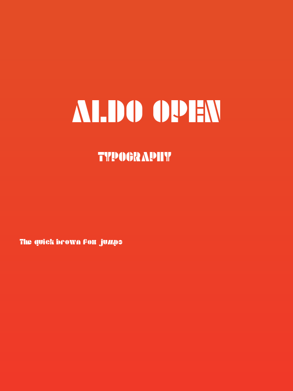 Aldo Open Poster
