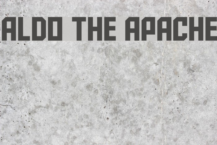 Aldo the Apache Font examples