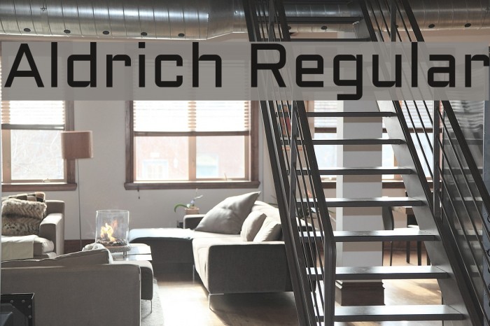 Aldrich Regular Font examples
