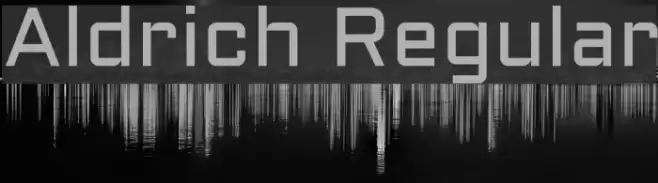 Aldrich Regular Font examples
