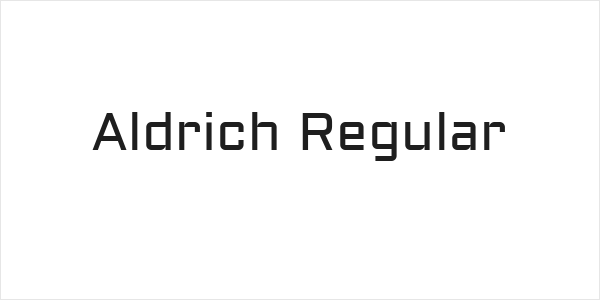 Aldrich Regular Logo