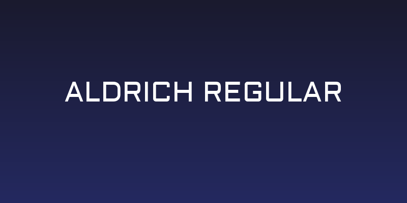 Aldrich Regular Social Header