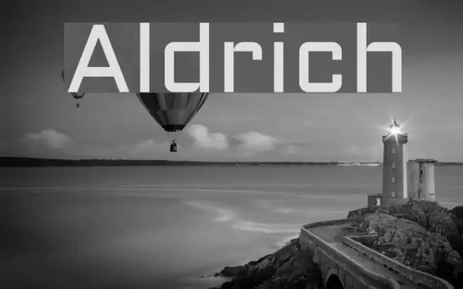 Aldrich Font examples