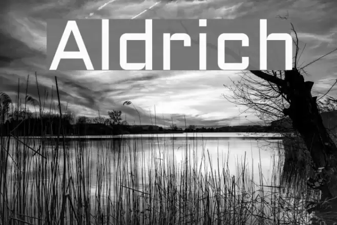 Aldrich Font examples
