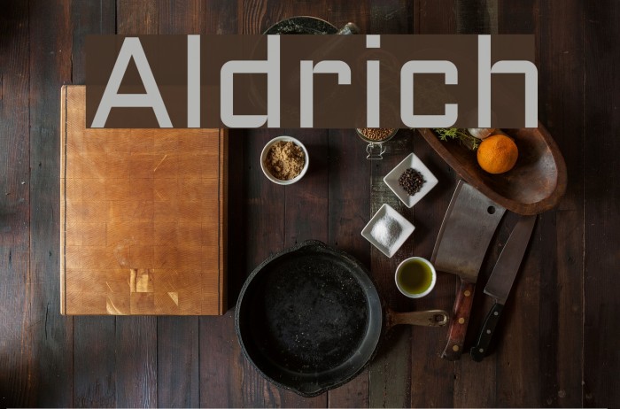 Aldrich Font examples