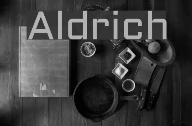 Aldrich Font examples