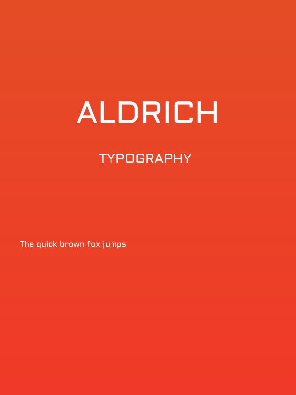 Aldrich Poster