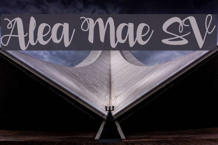 Alea Mae SV फ़ॉन्ट examples