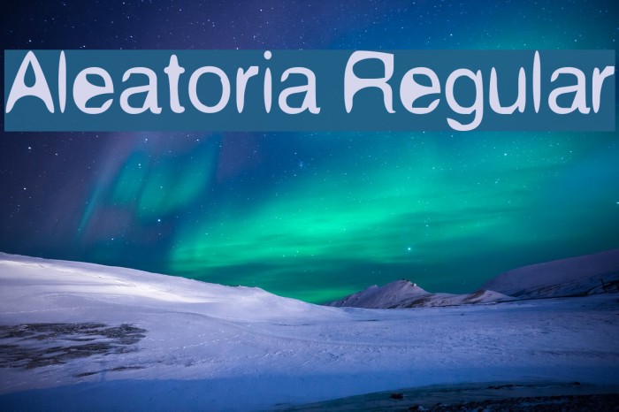 Aleatoria Regular Font examples