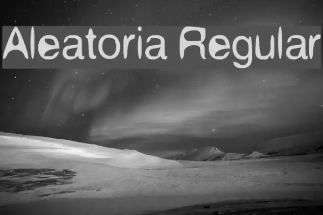 Aleatoria Regular フォント examples
