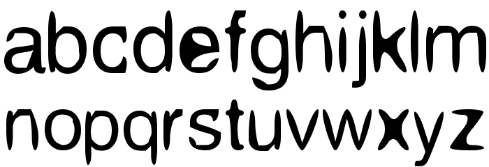 Aleatoria Regular Font LOWERCASE