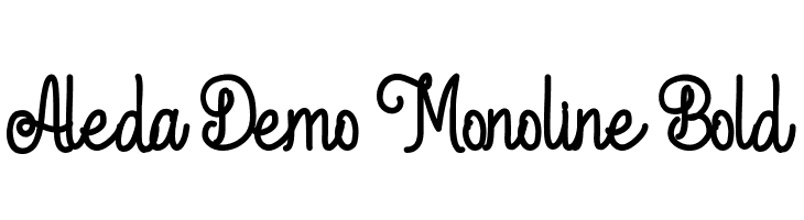 Aleda Demo Monoline Bold  font caratteri gratis
