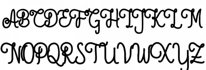 Aleda Demo Monoline Bold フォント 大文字