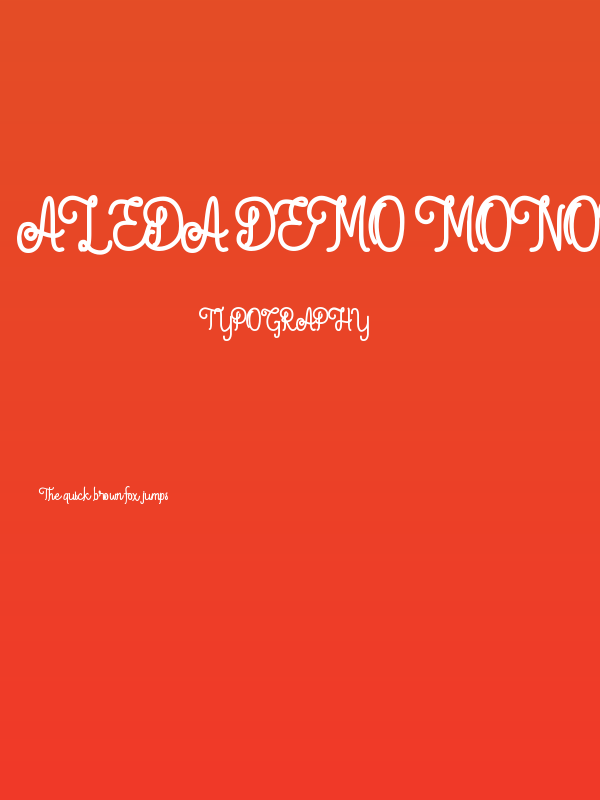 Aleda Demo Monoline Bold Poster