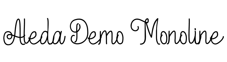 Aleda Demo Monoline  नि: शुल्क फ़ॉन्ट्स डाउनलोड