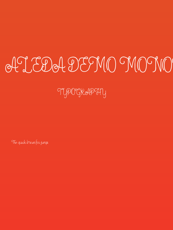 Aleda Demo Monoline Poster