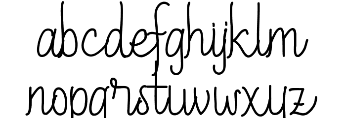 Aleda Demo Monoline Font LOWERCASE