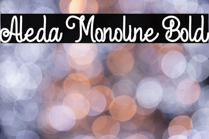 Aleda Monoline Bold Font examples