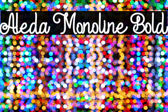 Aleda Monoline Bold Font examples