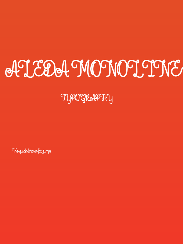 Aleda Monoline Bold Poster