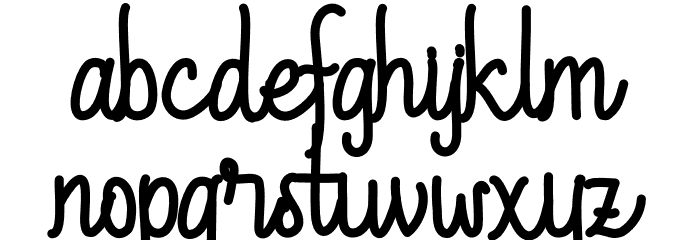 Aleda Monoline Bold Font LOWERCASE