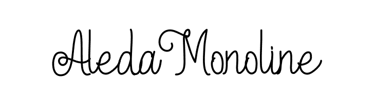 Aleda Monoline  font caratteri gratis