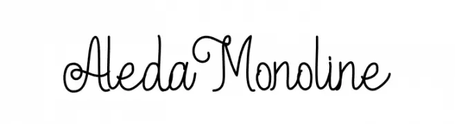 Aleda Monoline  font caratteri gratis