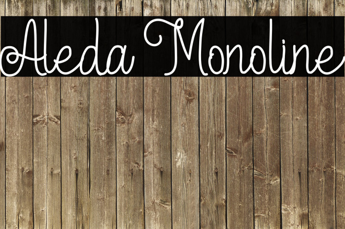 Aleda Monoline Font examples