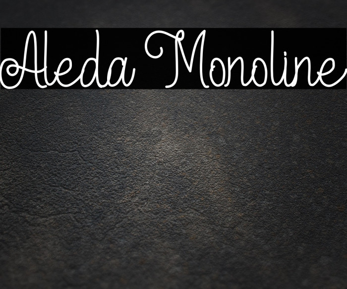 Aleda Monoline Font examples