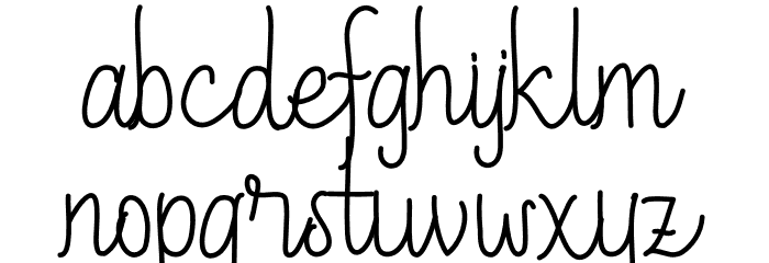 Aleda Monoline Font LOWERCASE