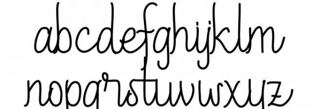 Aleda Monoline 字体 小写