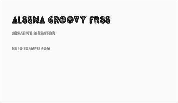 Aleena Groovy FREE Business Card
