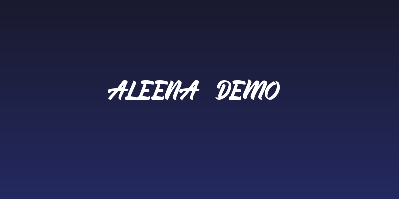 Aleena (demo) Social Header